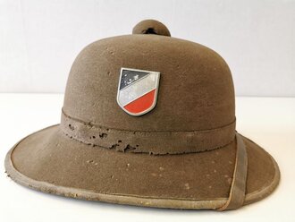 Heer, Tropenhelm aus Filz, Kopfgrösse 56 datiert 1942