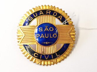 Brasilien, Abzeichen der Guarda Civil Sao Paulo, Durchmesser 54mm
