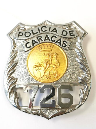 Venezuela, Dienstmarke Polizei Caracas, Höhe 66mm65mm