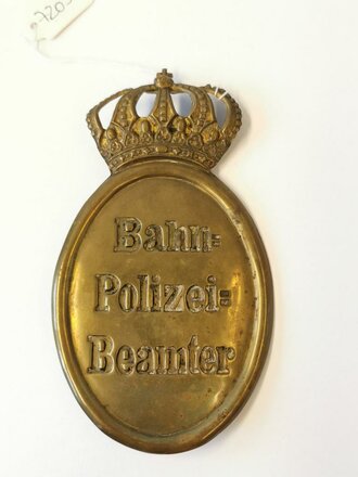 Dienstmarke "Bahn Polizei Beamter" Höhe 128mm