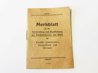 Merkblatt für die Verwendung und Handhabung der...