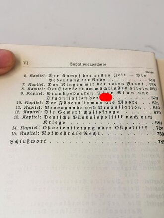 Adolf Hitler "Mein Kampf" blaue Leinenausgabe mit Widmung der Germania Mühlenwerke von 1942.