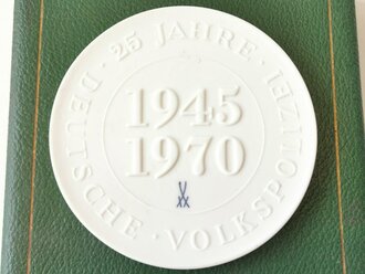 Meissen Medaille 25 Jahre Deutsche Volkspolizei  DDR 1945-1970, sehr guter Zustand, im Etui