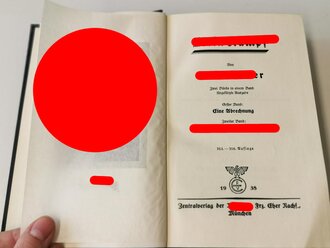 Adolf Hitler "Mein Kampf" blaue Ganzleinenausgabe von 1938