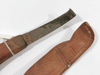 Rinnhufmesser in Hülle Wehrmacht, gebrauchtes Stück