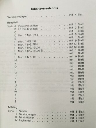 REPRODUKTION, L.Dv.4000/10 Munitionsvorschrift für Fliegerbordwaffen Teil 10- Handbuch der Munition für Fliegerschußwaffen, A5, datiert Juni 1942