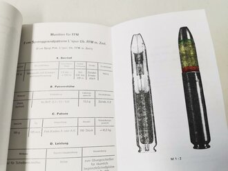 REPRODUKTION, L.Dv.4000/10 Munitionsvorschrift für Fliegerbordwaffen Teil 10- Handbuch der Munition für Fliegerschußwaffen, A5, datiert Juni 1942