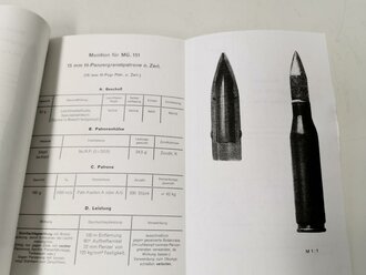 REPRODUKTION, L.Dv.4000/10 Munitionsvorschrift für Fliegerbordwaffen Teil 10- Handbuch der Munition für Fliegerschußwaffen, A5, datiert Juni 1942