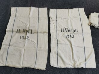 10 Stück Heeresverpflegungssäcke Wehrmacht, ungereinigte Stücke