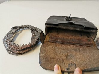Rollbare Säge in Tasche, Kammerstück des I.R.111, die Säge mit Reichswehr Abnahme von 1923 oder 25. Sehr seltenes Stück