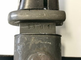 Seitengewehr M84/98 Wehrmacht für K98. Seltenes, phosphatiertes Stück, nicht zusammengehörig