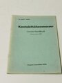 REPRODUKTION, D.(Luft)T.5004 Kontakthöhenmesser Geräte-Handbuch (Stand August 1942), A5, 11 Seiten