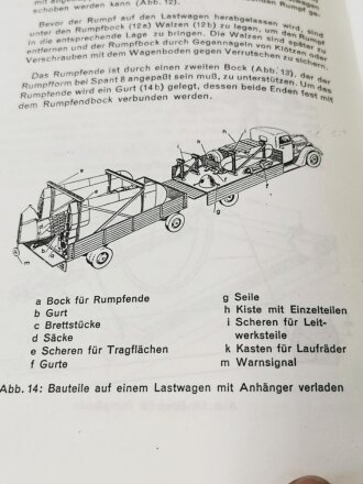 REPRODUKTION, D.(Luft)T.2109 G-1, Bf 109 G-1 Flugzeug-Handbuch Teil 10, Beförderung und Bruchbergung, März 1942, A5, 23 Seiten