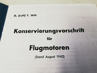 REPRODUKTION, D.(Luft)T.3670, Konservierungsvorschrift...