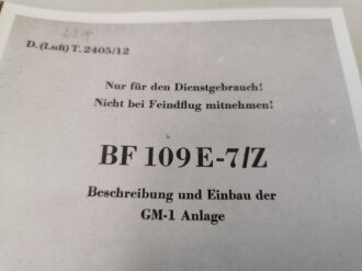 REPRODUKTION, D.(Luft)T.2405/12, BF 109 E-7/Z...