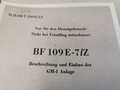 REPRODUKTION, D.(Luft)T.2405/12, BF 109 E-7/Z Beschreibung und Einbau der GM-1 Anlage, Oktober 1941, A6, 23 Seiten