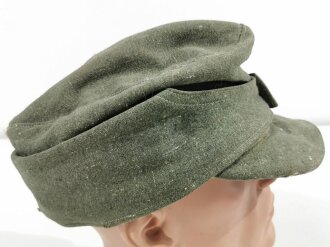 Bergmütze für Gebirgstruppen der Wehrmacht, stark getragenes Sück, Kopfgrösse 56