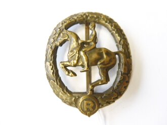 Deutsches Reiterabzeichen in Bronze, Buntmetall...