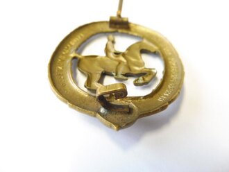 Deutsches Reiterabzeichen in Bronze, Buntmetall Hersteller Lauer Nürnberg