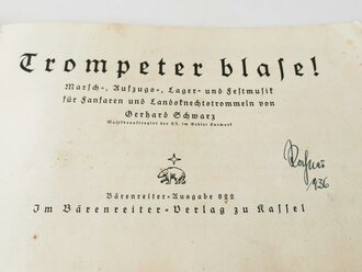 "Trompeter blase!" Marsch-Aufzugs, Lager- und Festmusik für Fanfaren und Landsknechtstrommeln.39 Seiten