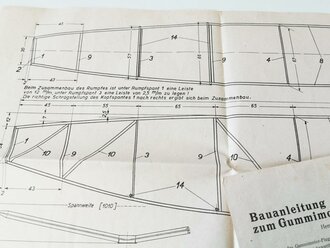 NSFK Bauplan und Bauanleitung für Gummimotor Flugmodell "Borkenberge"