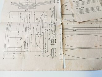 NSFK Bauplan und Bauanleitung für Gummimotor Flugmodell "Borkenberge"