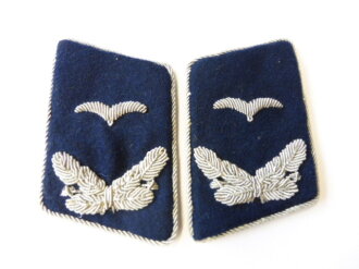 Luftwaffe, Paar Kragenspiegel für einen Leutnant der Sanitätstruppe