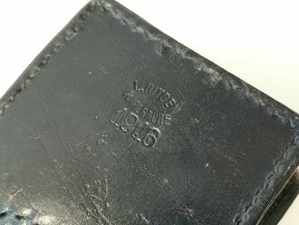 1. Weltkrieg, Elementprüfer in geschwärzter Tasche, diese datiert 1916. Funktion nicht geprüft