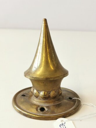 Spitze für eine Pickelhaube, Messing, nicht abschraubbar