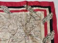 1.Weltkrieg, patriotisches Halstuch/ Taschentuch " Karte vom Deutsch-Französischen Kriegsschauplatz 1914"