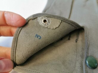 Paar Handschuhe für Offiziere, feines Wildleder, ungetragenes Paar