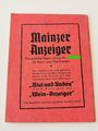 "Feier und Kampflieder" Herausgegeben von der Kreisleitung Oppenheim der NSDAP" 40 Seiten