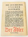 "Adler Liederheft" Feldausgabe des Liederbuches der Luftwaffe, 32 Seiten