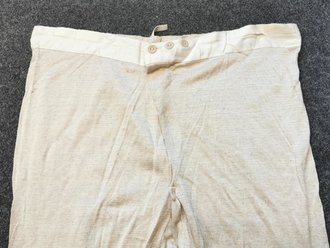 Lange Unterhose Wehrmacht mit Preßpappeknöpfen, ungetragenes Stück