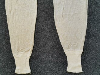 Lange Unterhose Wehrmacht mit Preßpappeknöpfen, ungetragenes Stück