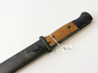 Seitengewehr 84/98 für K98 der Wehrmacht. Nummerngleiches Stück , Hersller 43asw, zum Teil überlackiert