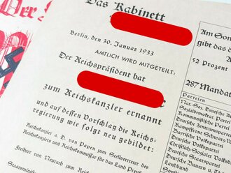 "Chronik des Dritten Reiches" wohl um 1934/35, Grossformatig, nicht auf Vollständigkeit überprüft