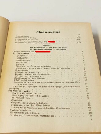 Organisationsbuch der NSDAP, 2.Auflage 1937 , guter Zustand