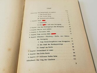 Nationalsozialistische Erziehungsanstalt Krems a. d. Donau, Buch "Kampf um Deutschland" mit Widmung, datiert 1943, A5, 110 Seiten