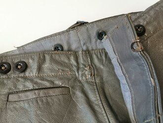 Kriegsmarine graue Lederhose in gutem Zustand mit...