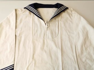 Kriegsmarine, weisses Hemd für Mannschaften, Kammerstück des Bekleidungsamt Kiel von 1939 in sehr gutem Zustand
