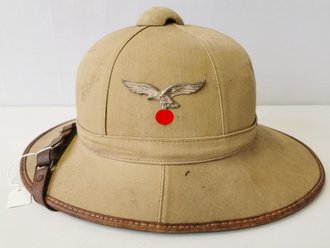 Luftwaffe Tropenhelm , getragenes Stück in...