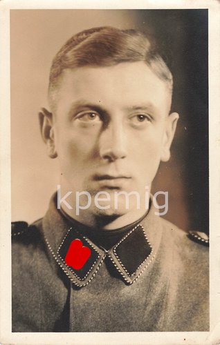 Waffen SS Portraitaufnahme im Postkartenformat