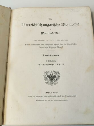 "Die österreichisch-ungarische Monarchie" in Wort und Bild. 1. und 2. Band, gebraucht