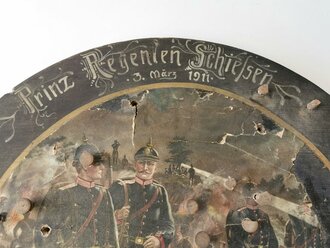 Schützenscheibe anlässlich des " Prinz Regenten Schiessen 1911" Guter Zustand, das Papier teilweise mit Klebstoff Durchmesser 50cm