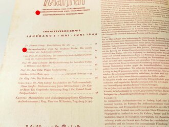 "Böhmen und Mären" Volk und Reich Verlag Prag, Ausgabe Mai/Juni 1944
