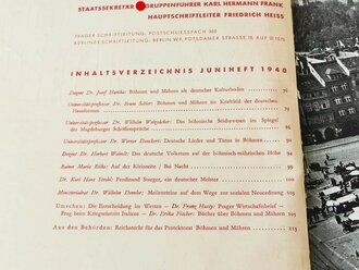 "Böhmen und Mären" Volk und Reich Verlag Prag, Ausgabe Juni 1940