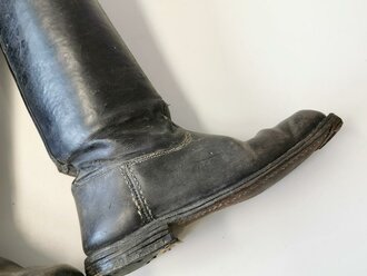 Paar Stiefel für Offiziere der Wehrmacht, ungereinigtes Paar, Sohlenlänge 30cm