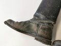 Paar Stiefel für Offiziere der Wehrmacht, ungereinigtes Paar, Sohlenlänge 30cm