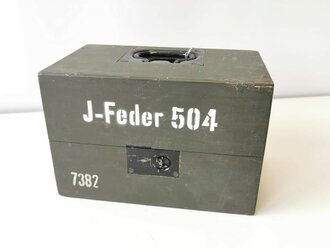 Transportkasten zum 21 Tage Zeitzünder der Wehrmacht " J-Feder 504" Sehr guter Zustand